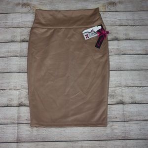 Silhouette NYC | Women's Beige Pencil Skirt, L